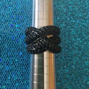 Black Textured Knot Ring